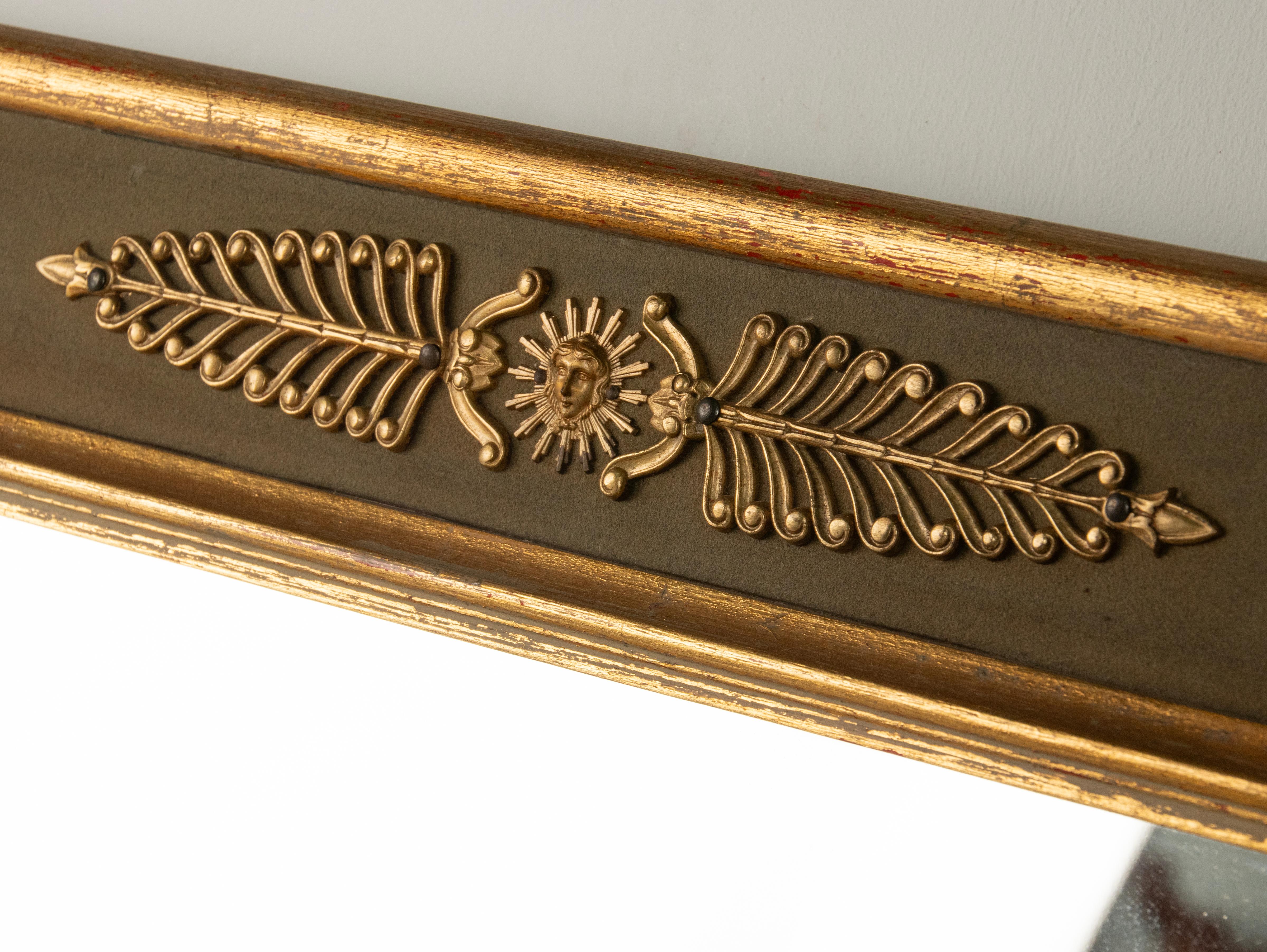 Late 19th Century Empire style Wall mirror with Ormolu Bronze Mounts  3