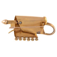 Late 19th Century Enamel, Half Pearl and Gold Brooch