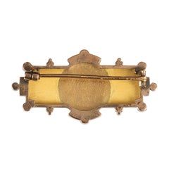 Late 19th-Century Enameled Brooch with Diamonds by Falize