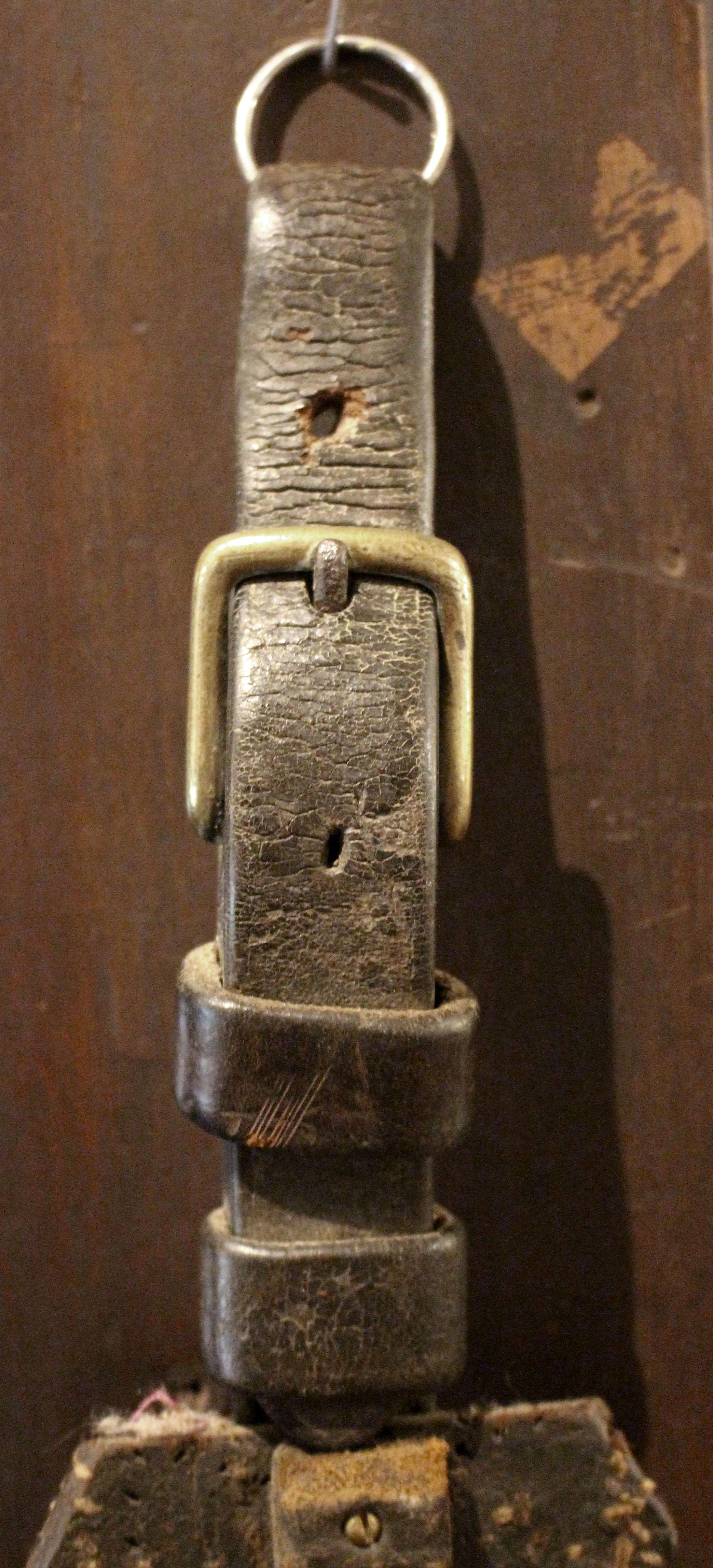 Late 19th Century English 3-Brass Long Leather Horse Strap For Sale 2