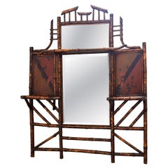 Late 19th Century English Aesthetic Bamboo Framed Mirror
