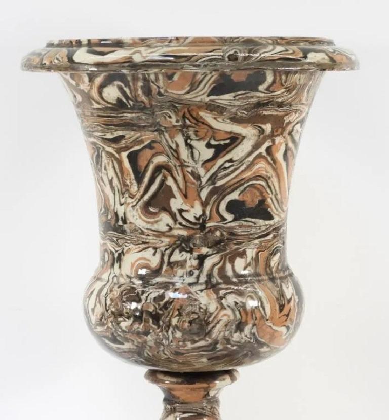 Late 19th Century English Agateware Ceramic Urn 1