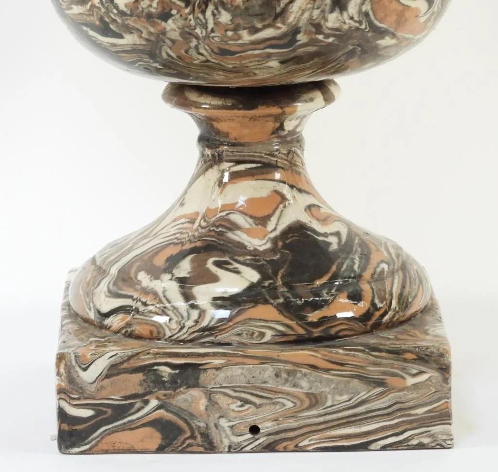 Late 19th Century English Agateware Ceramic Urn 2