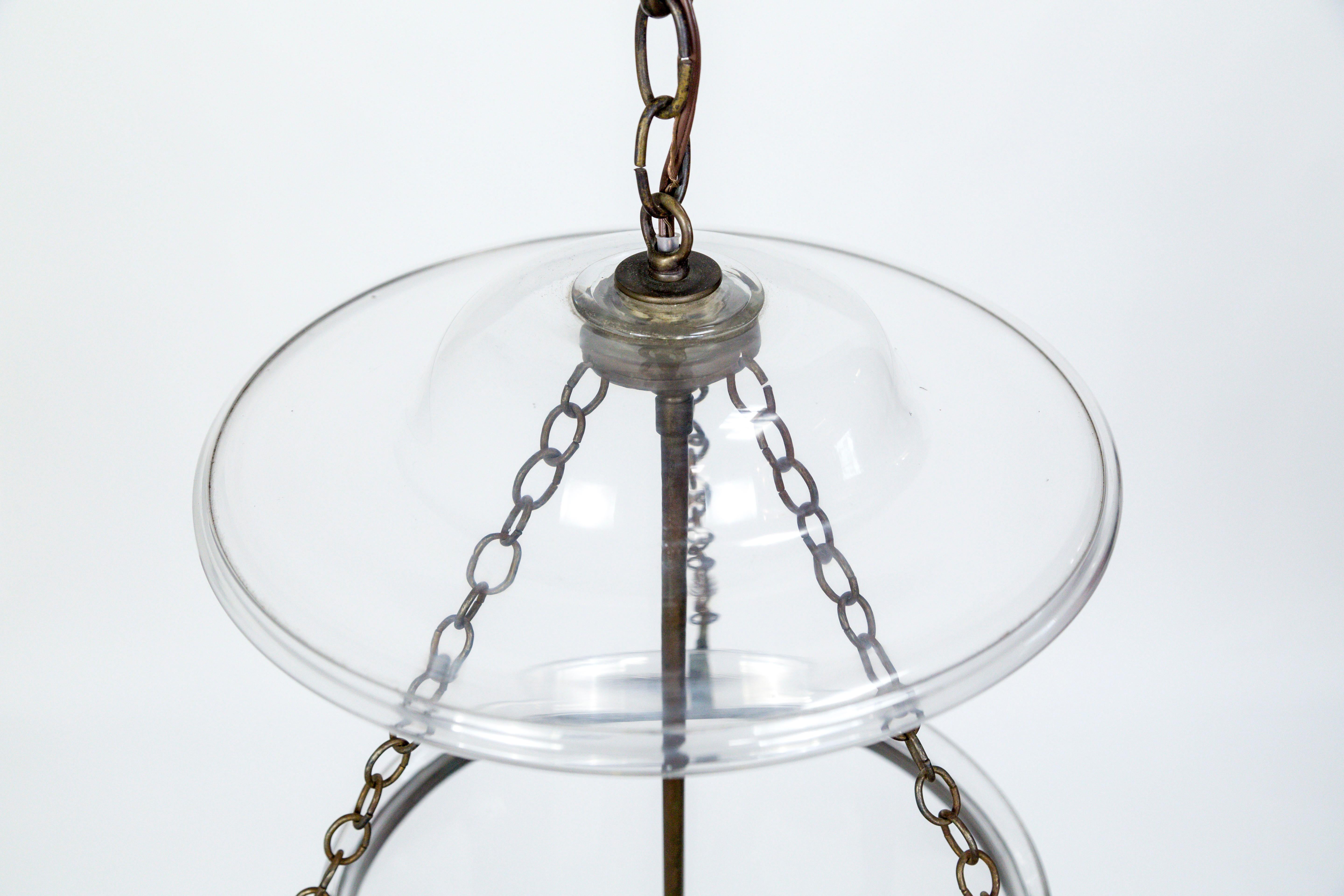 Brass Late 19th Century English Bell Jar