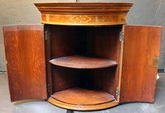 Late 19th Century English Bowfront Hanging Corner Cabinet