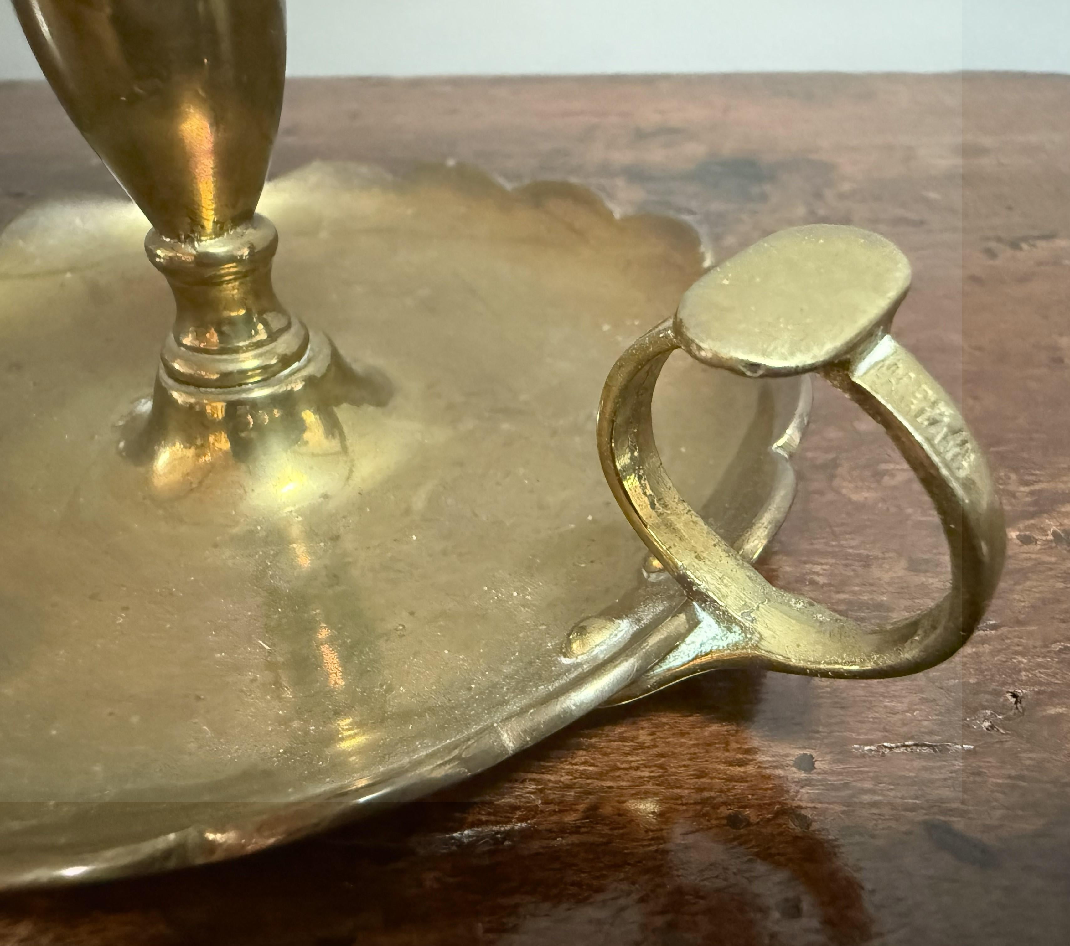 Calco Bastone da camera in ottone inglese della fine del XIX secolo in vendita