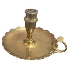 Bastone da camera in ottone inglese della fine del XIX secolo