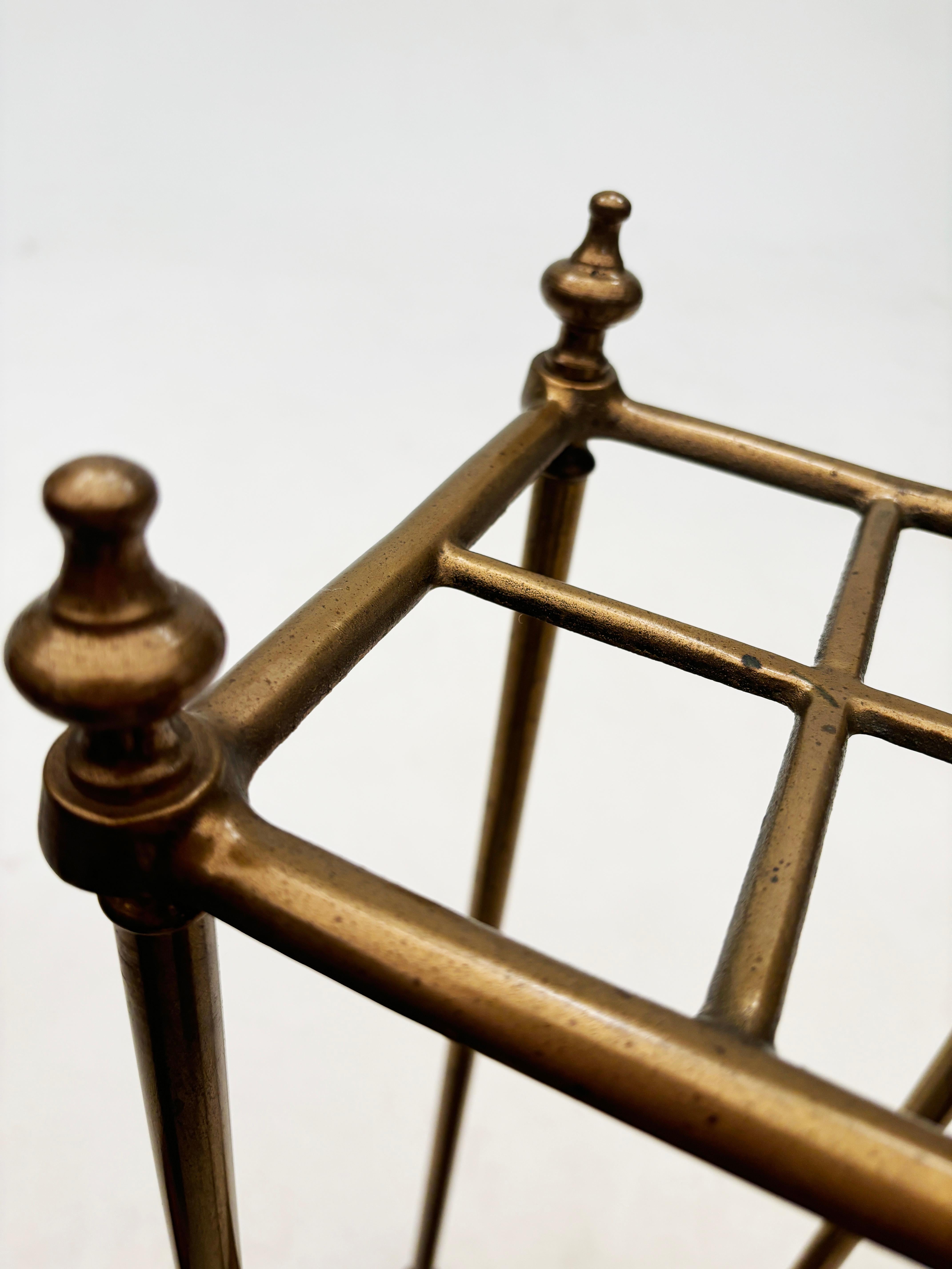 Late 19th Century English Brass Umbrella Stand 7