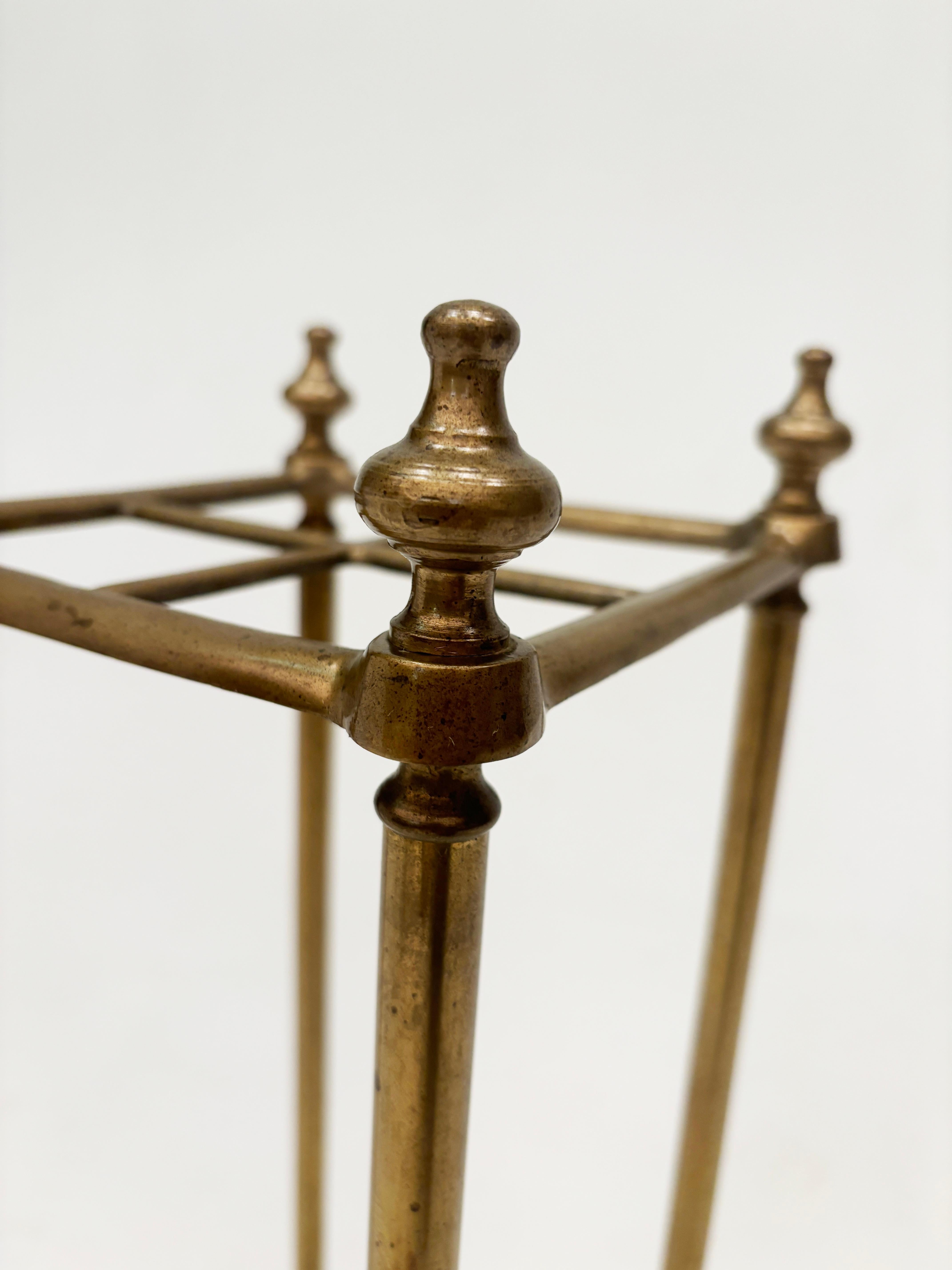 Late 19th Century English Brass Umbrella Stand 4