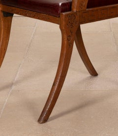 Late 19th Century English Carved Oak Klismos Chair