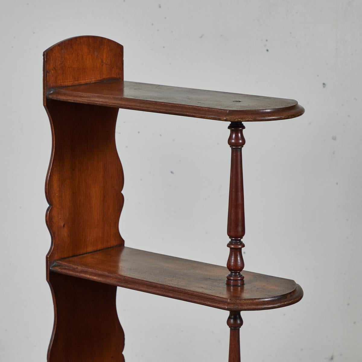 Late 19th Century English Chemist Mahogany Shelf In Good Condition For Sale In Los Angeles, CA