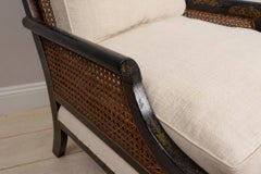 Late 19th Century English Chinoiserie Chair with Caned Sides and Back