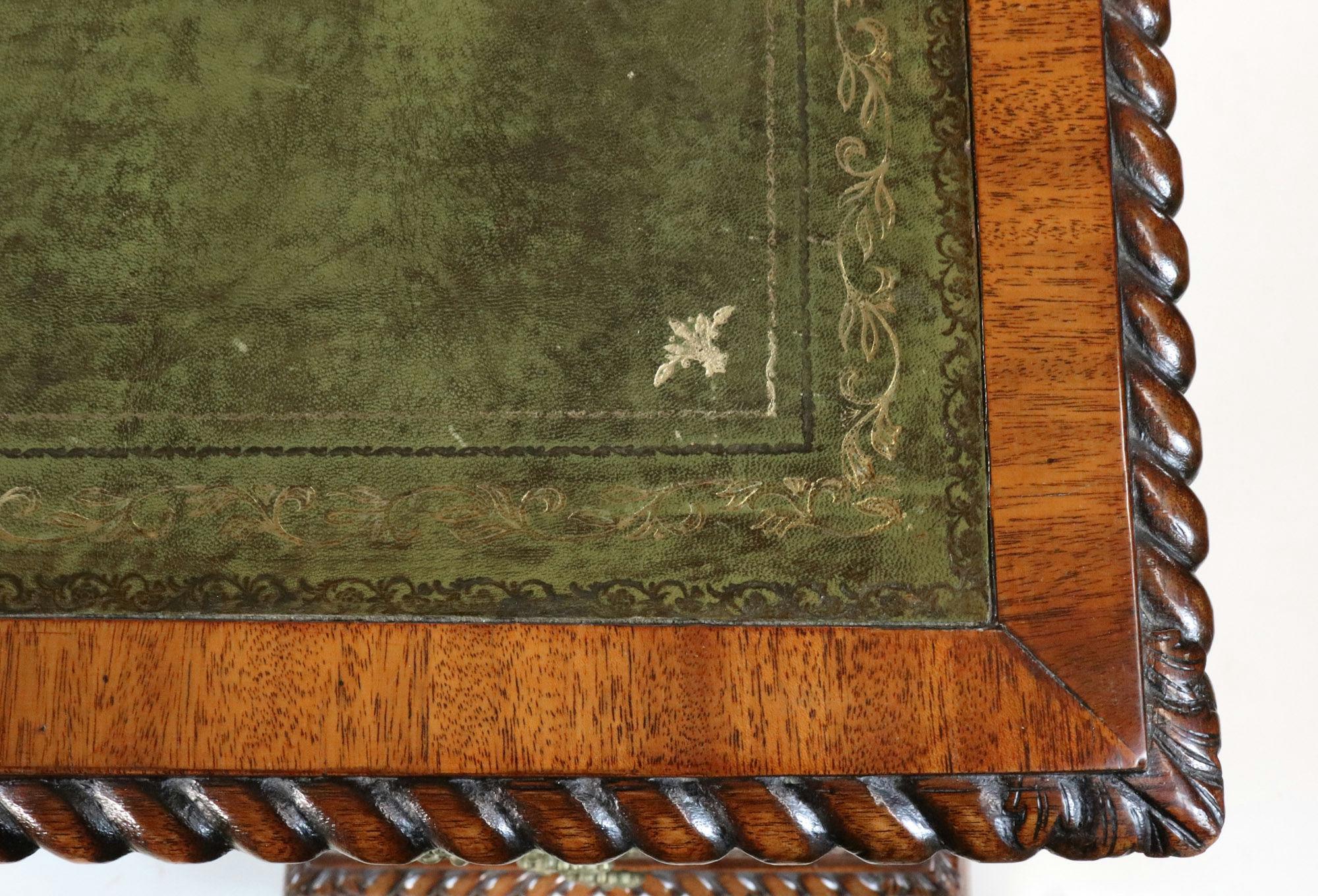 Late 19th Century English Chippendale Style Mahogany Partners Desk For Sale 10