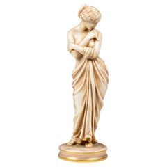 Late 19th Century English Classical Figurine Of A Maiden By Royal Worcester