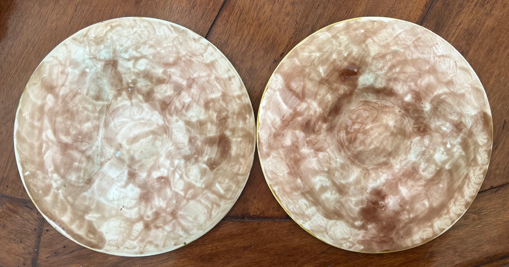Late 19th Century English Colorful Majolica Oyster Plate For Sale 4