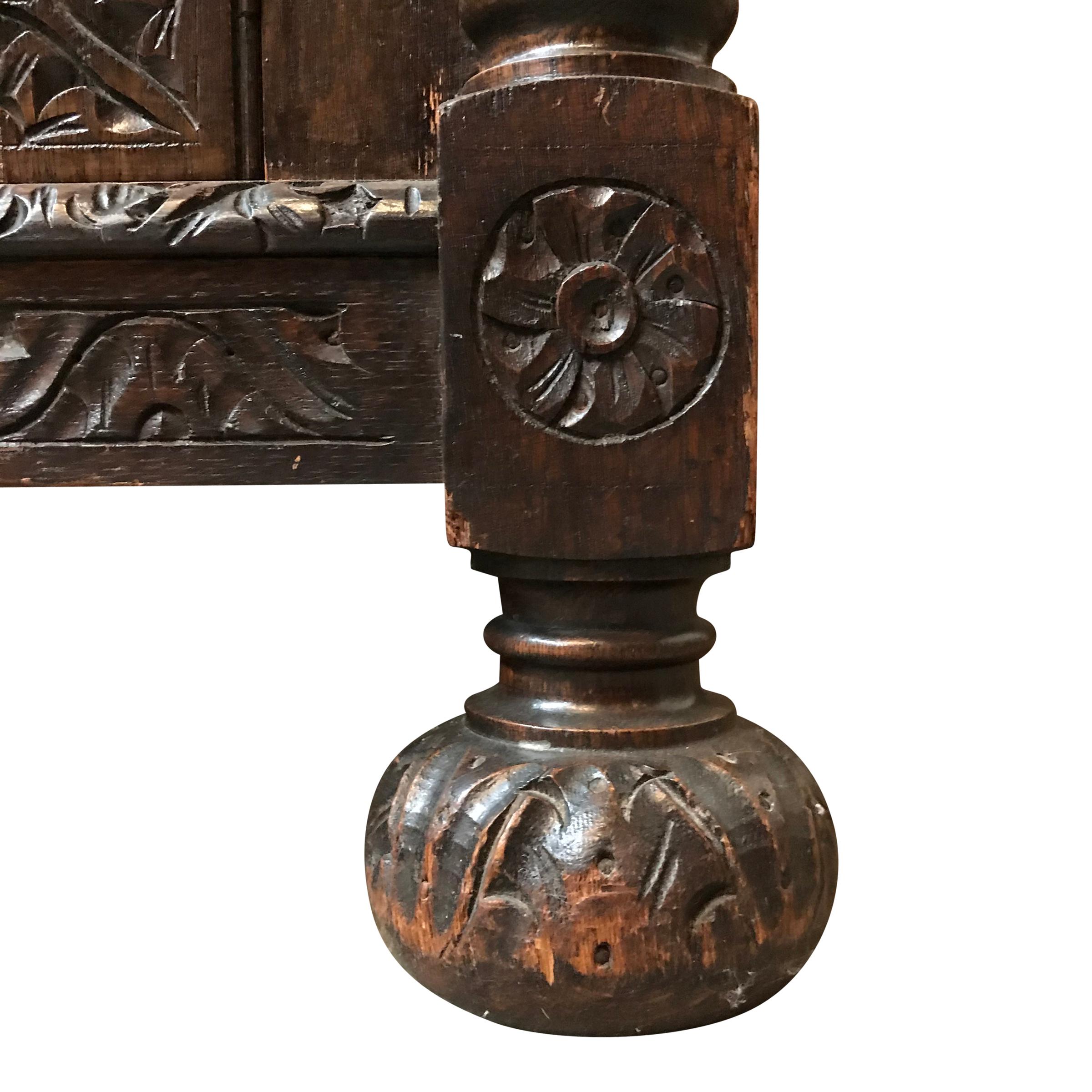 Hand-Carved Late 19th Century English Console