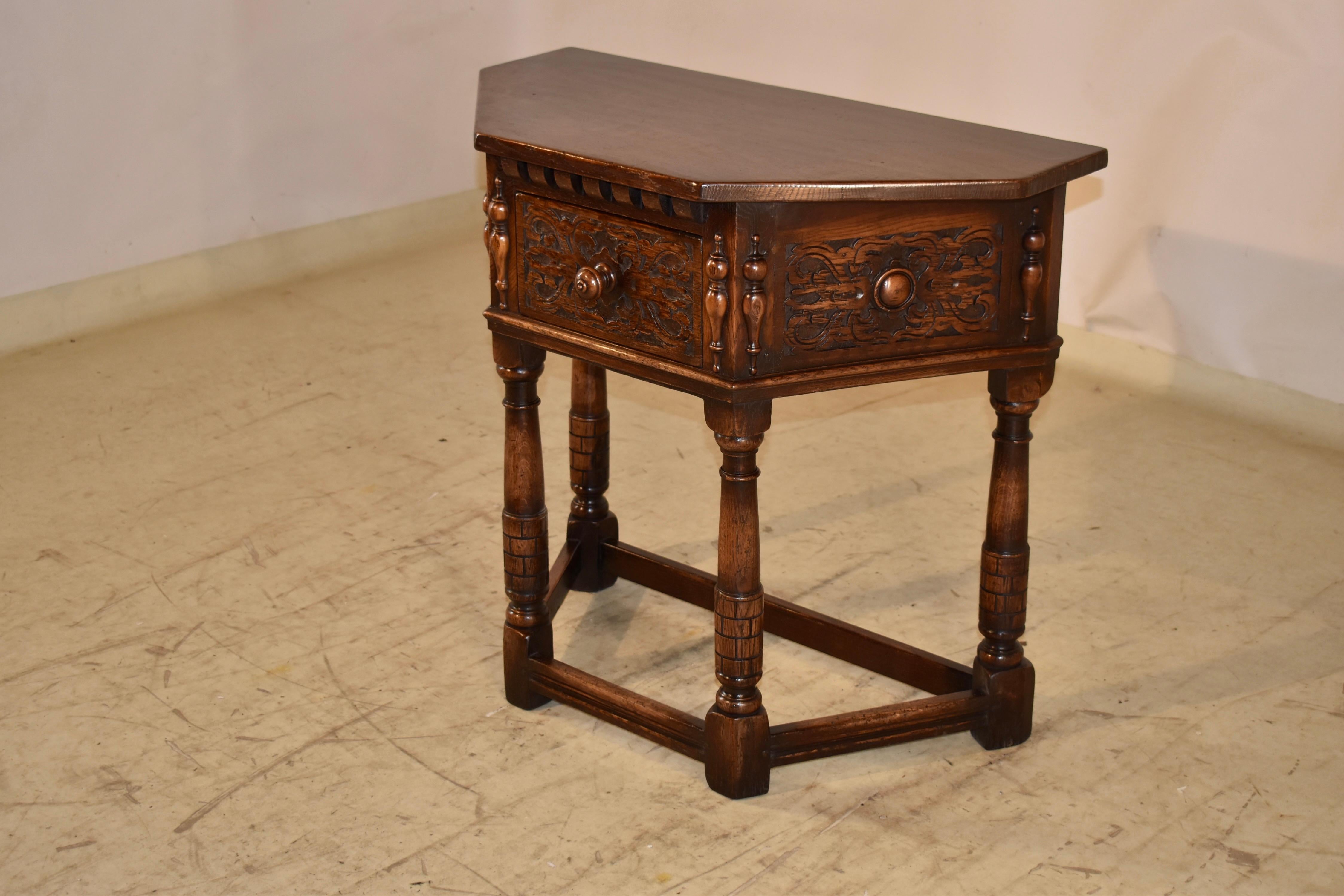 Hand-Carved Late 19th Century English Console Table For Sale