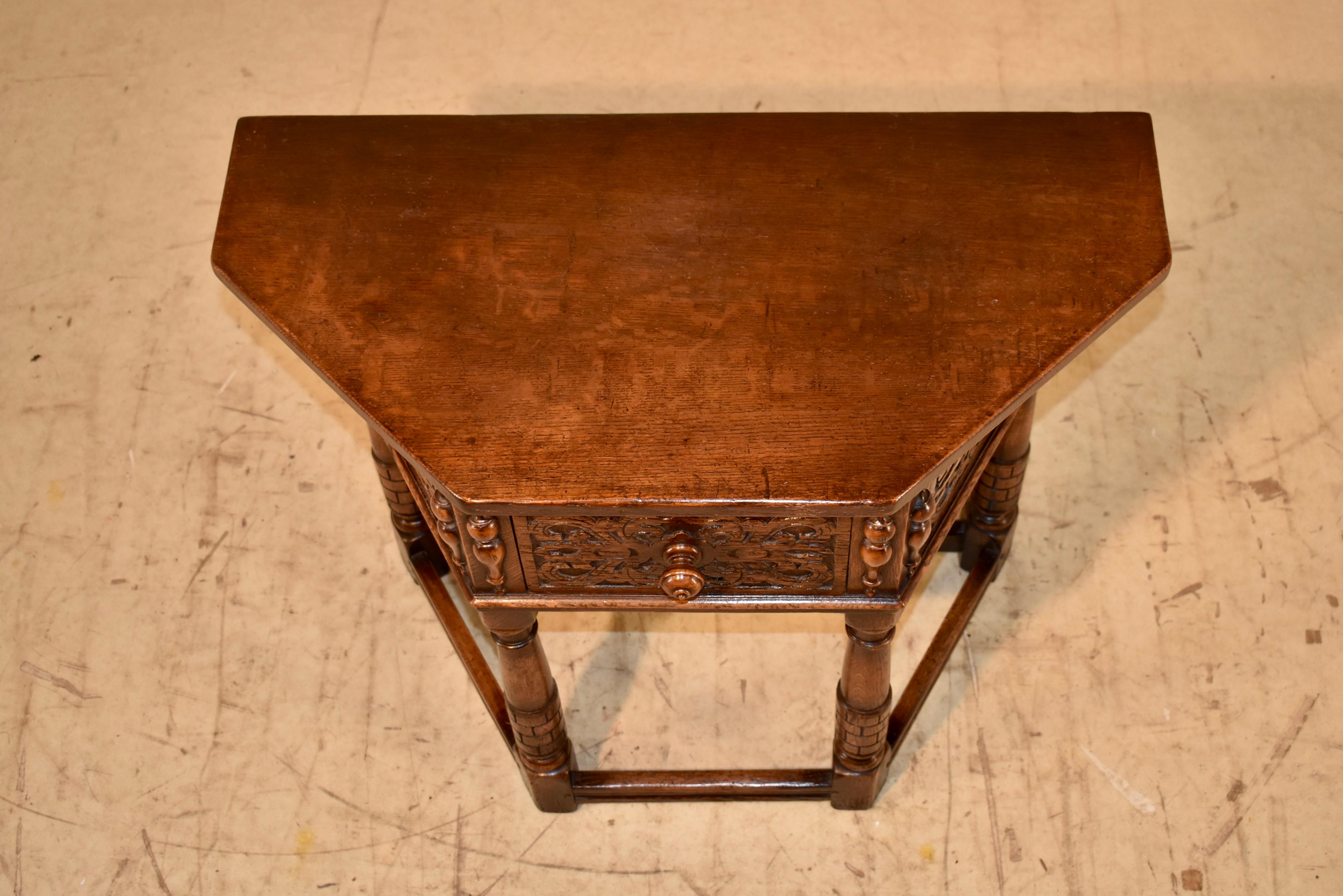 Oak Late 19th Century English Console Table For Sale