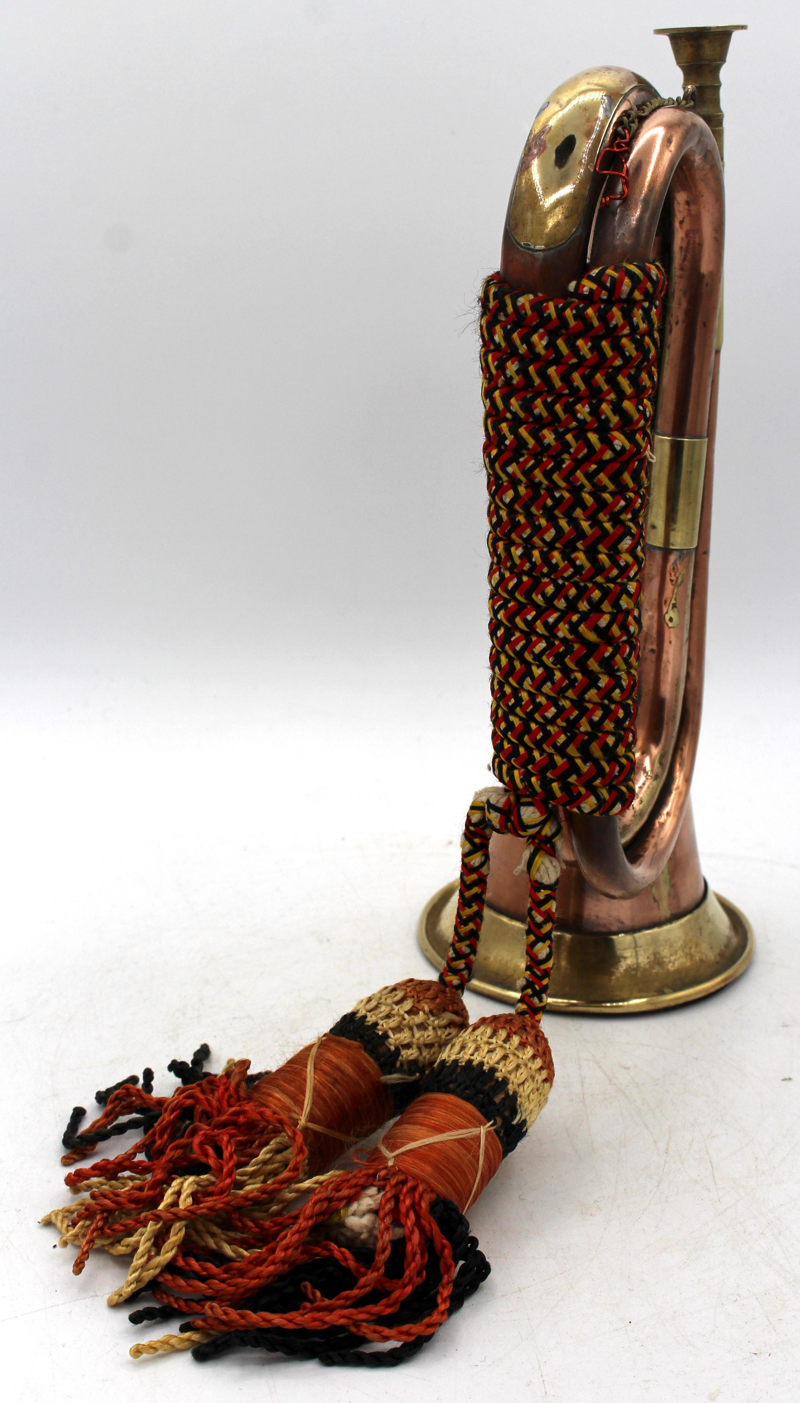 Late 19th Century English Copper & Brass Bugle For Sale 1