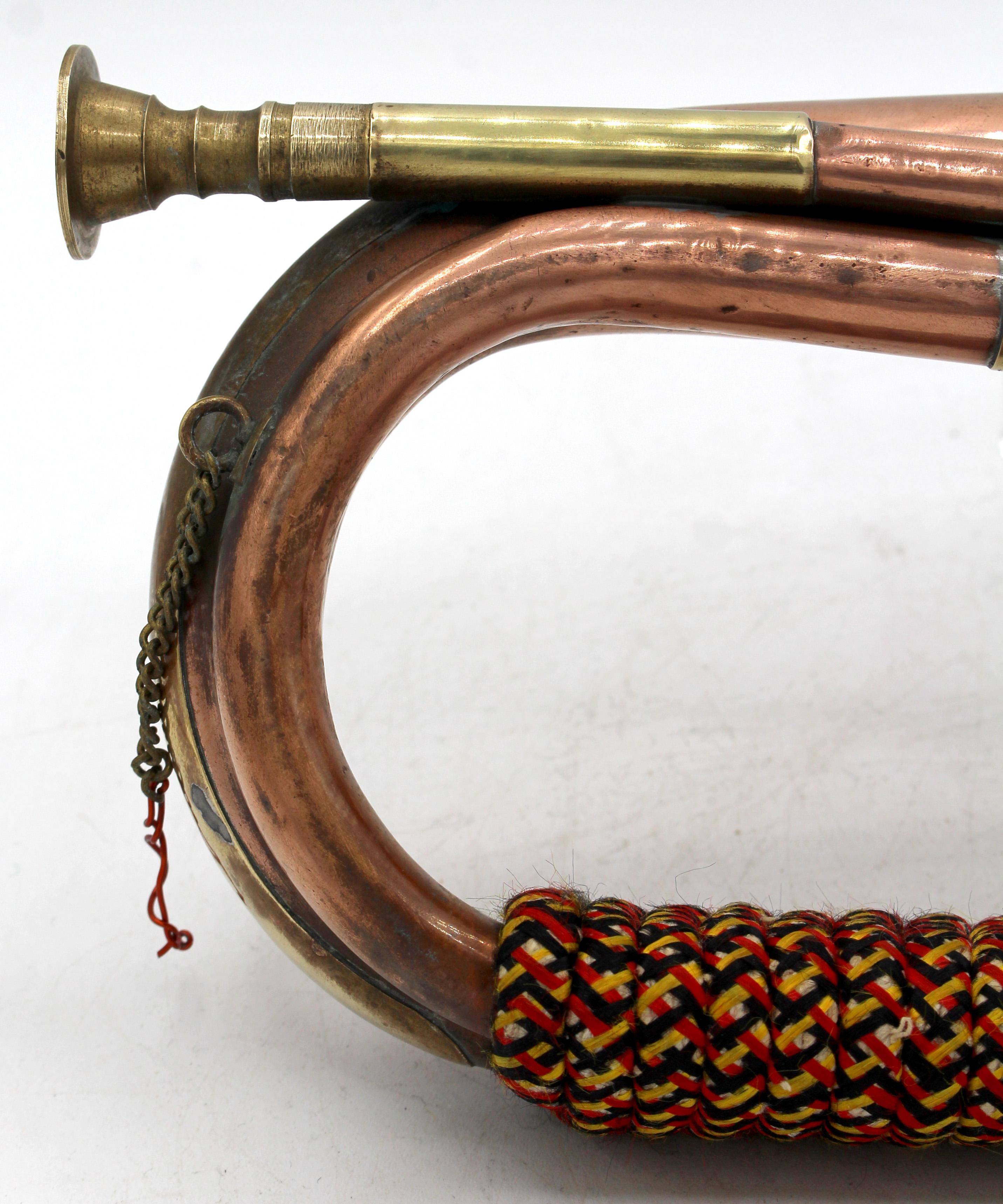 Late 19th Century English Copper & Brass Bugle For Sale 3