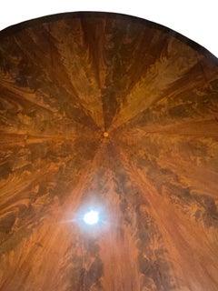 Late 19th Century English Flame Mahogany Pedestal Dining Table