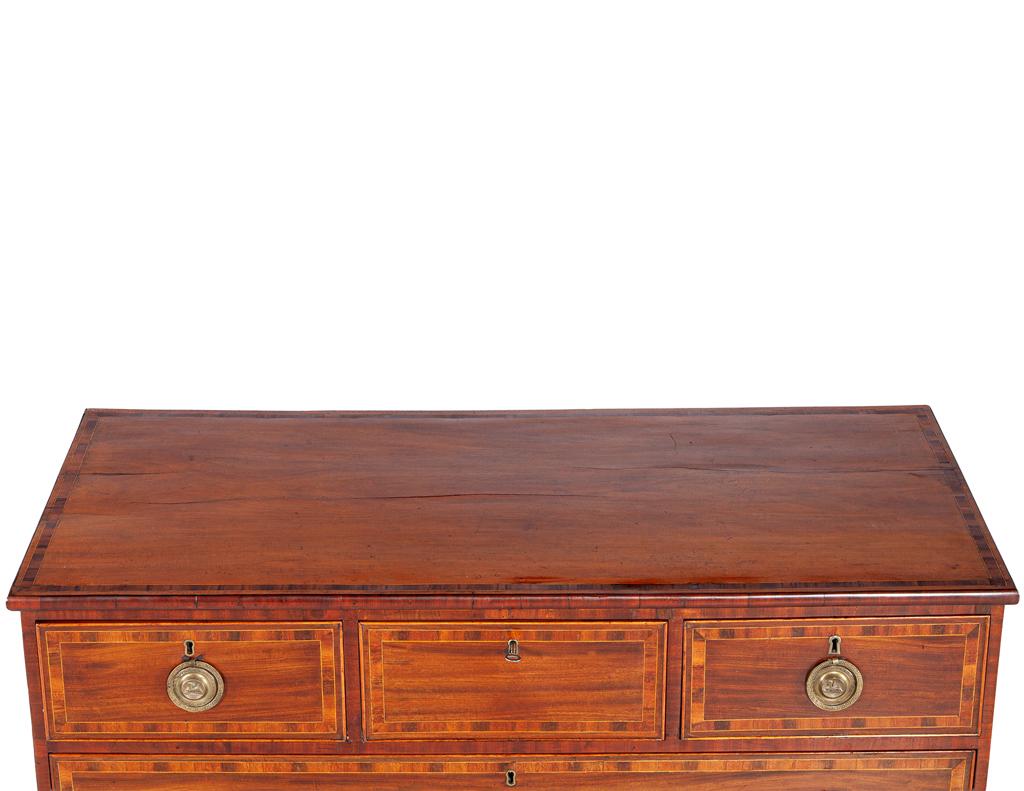 Late 19th Century English Georgian Style Mahogany Chest of Drawers in vendita 3