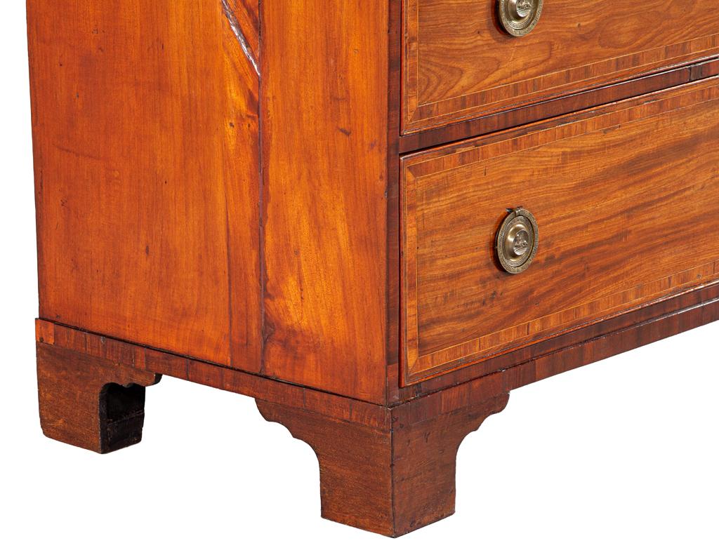 Late 19th Century English Georgian Style Mahogany Chest of Drawers in vendita 5