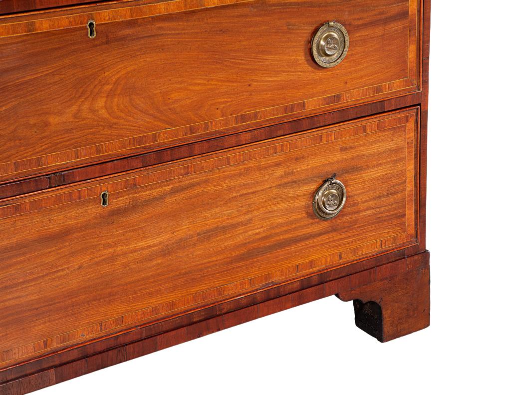 Late 19th Century English Georgian Style Mahogany Chest of Drawers in vendita 6