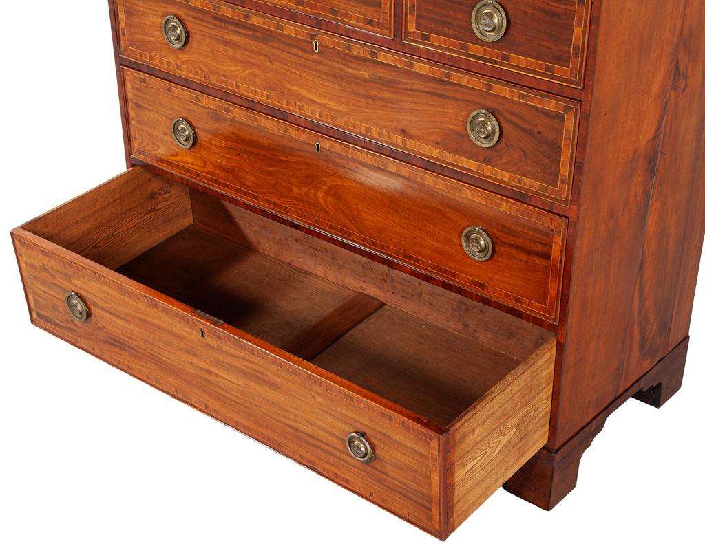 Late 19th Century English Georgian Style Mahogany Chest of Drawers in vendita 7