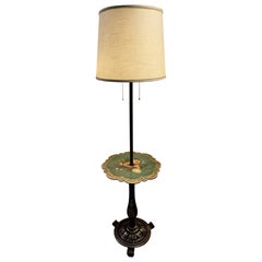 Late 19th Century English Gilt Polychrome Papier Mache & Lacquer Lamp Table