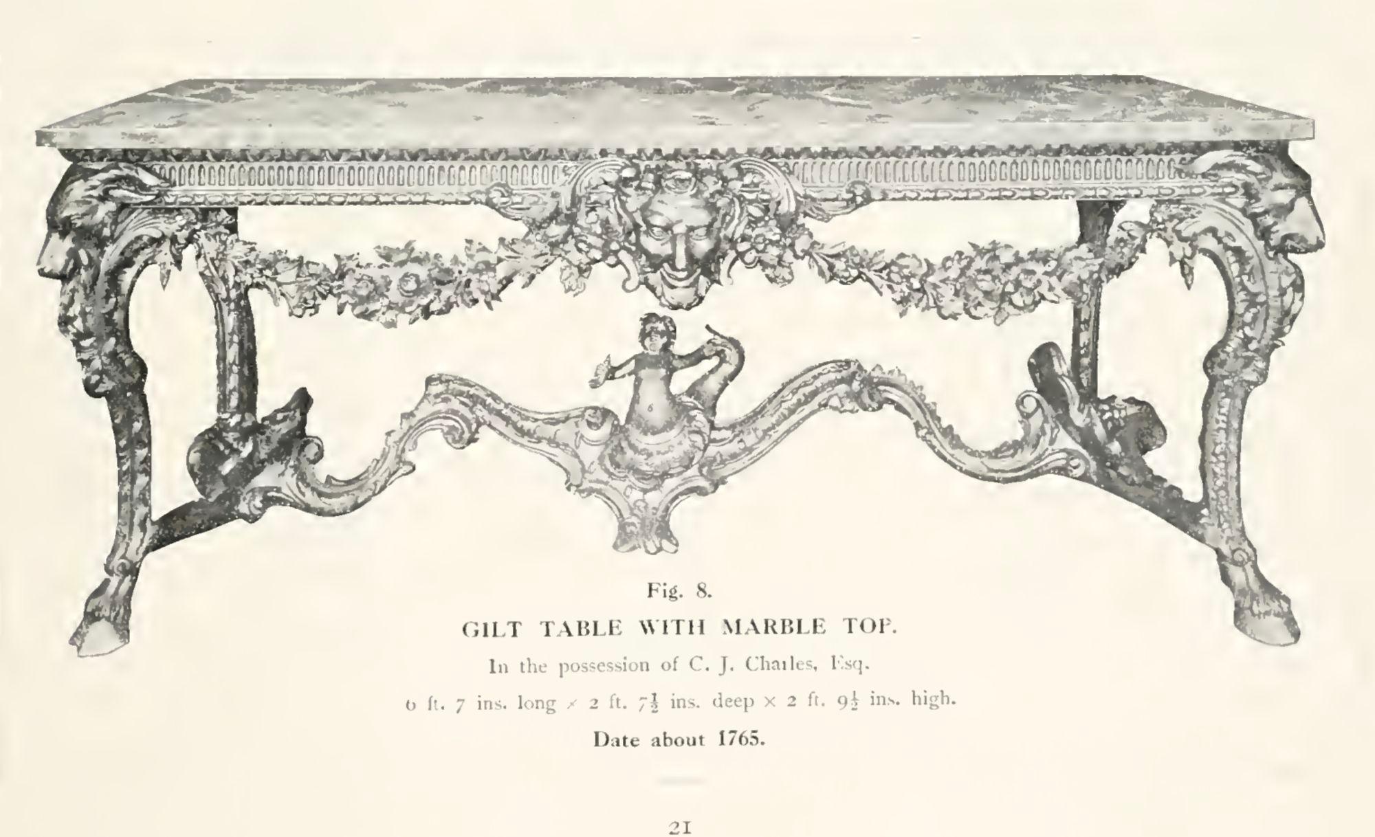 Englischer Konsolentisch aus Giltwood des späten 19. Jahrhunderts mit Marmorplatte im Angebot 8