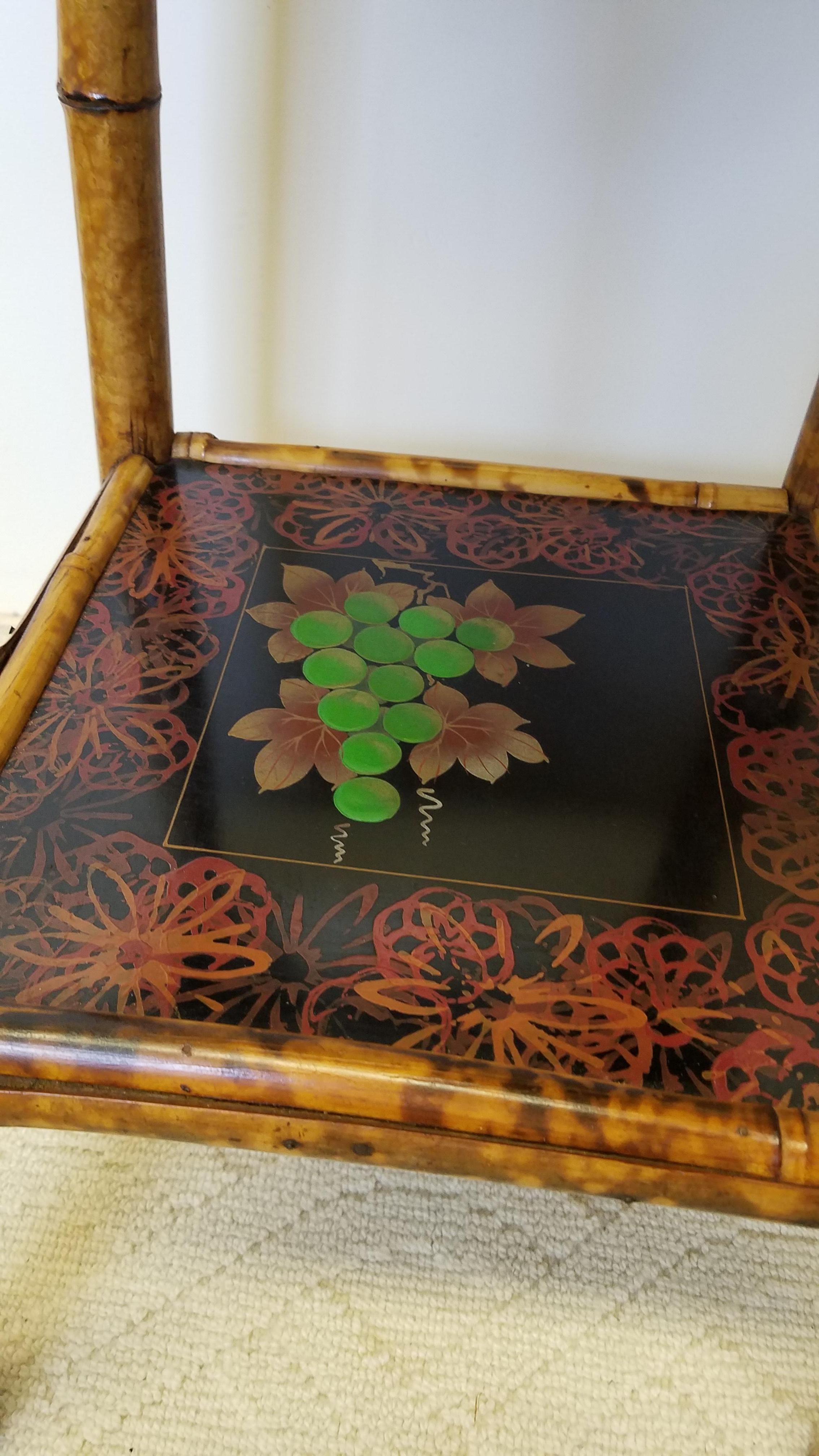 painted bamboo table