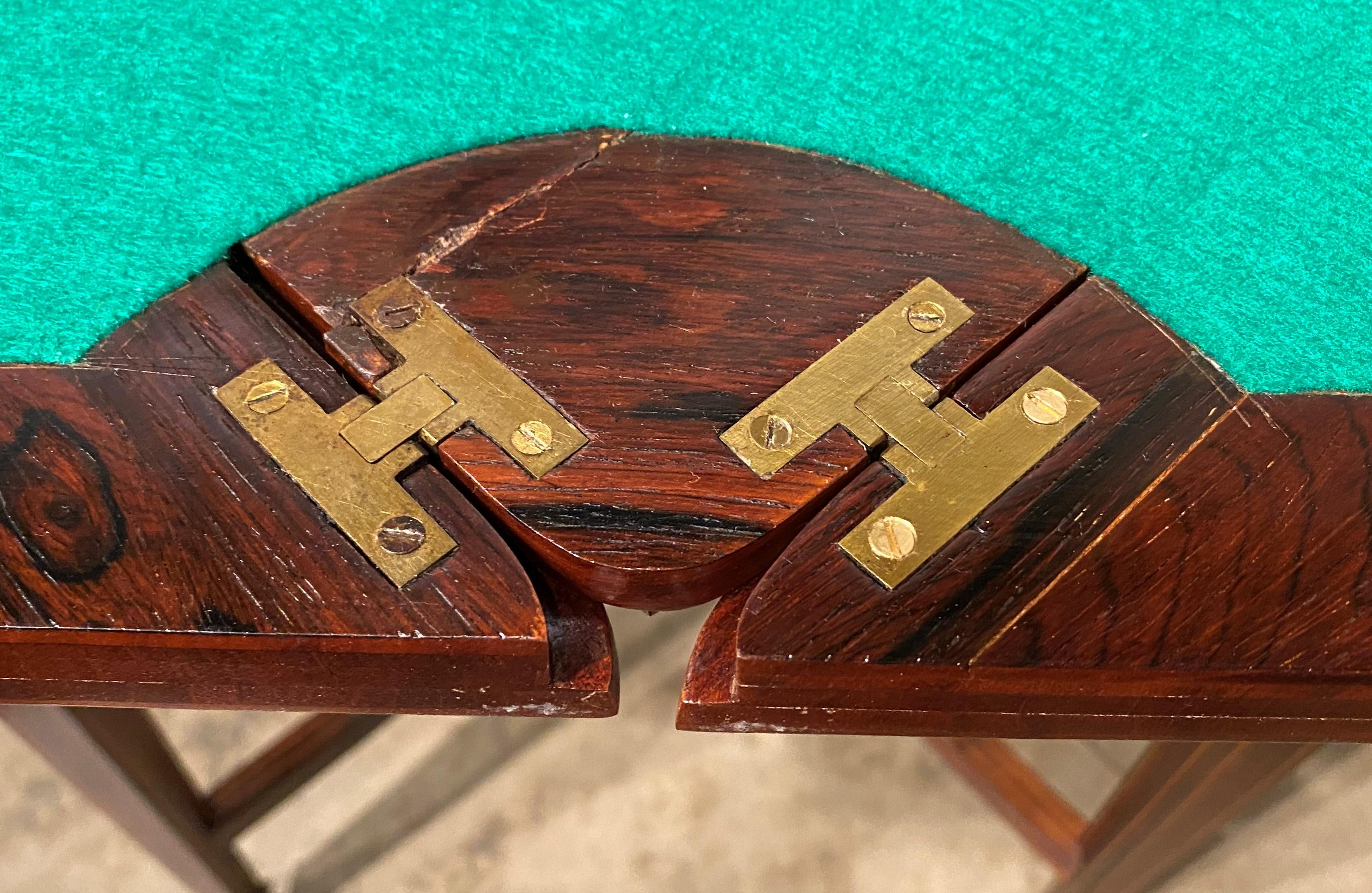 Late 19th Century English Handkerchief Gaming Table with Exceptional Inlay 3
