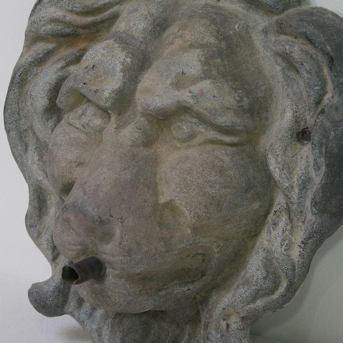 Late 19th Century English Lead Lion Fountain Head 5
