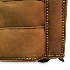 Late 19th Century English Leather Chesterfield