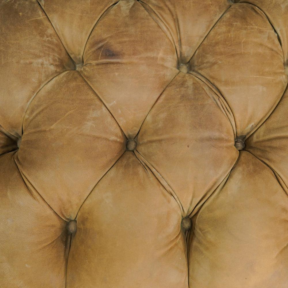 British Late 19th Century English Leather Chesterfield