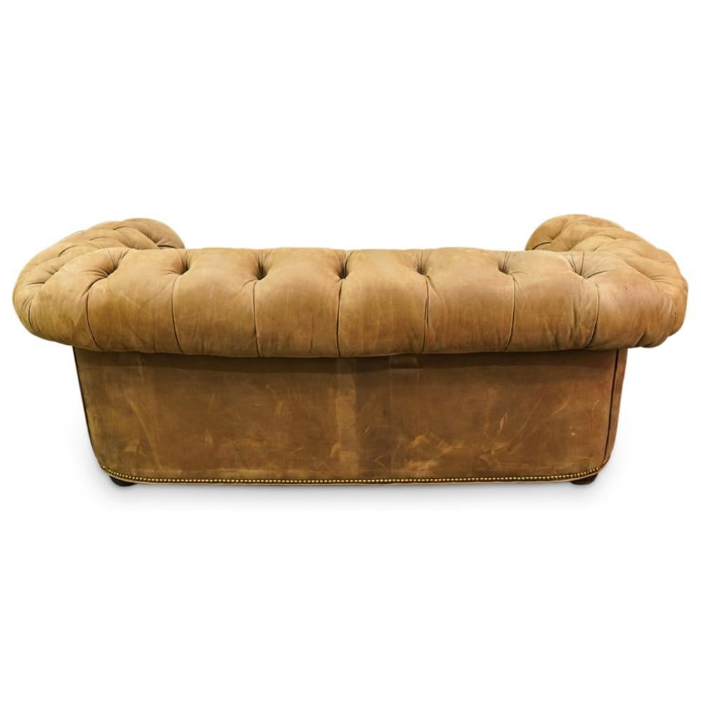 Late 19th Century English Leather Chesterfield For Sale 1