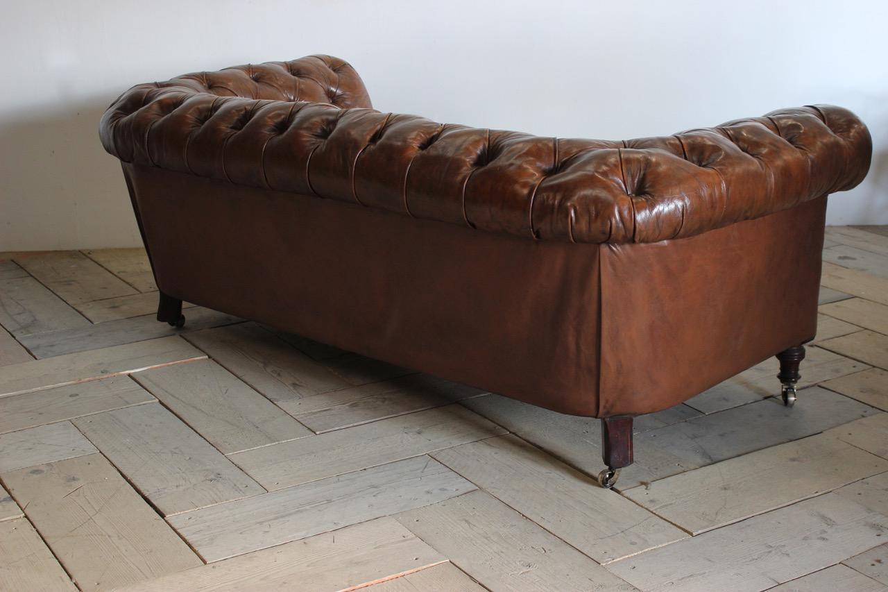 Late 19th Century English Leather Chesterfield 2