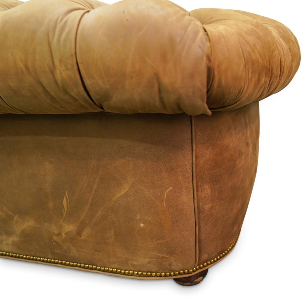 Late 19th Century English Leather Chesterfield For Sale 2