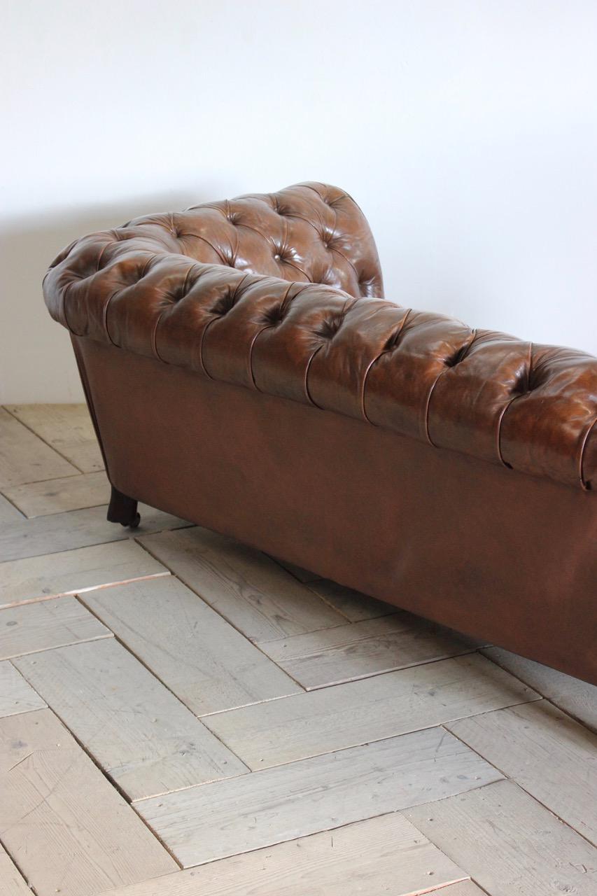 Late 19th Century English Leather Chesterfield 3