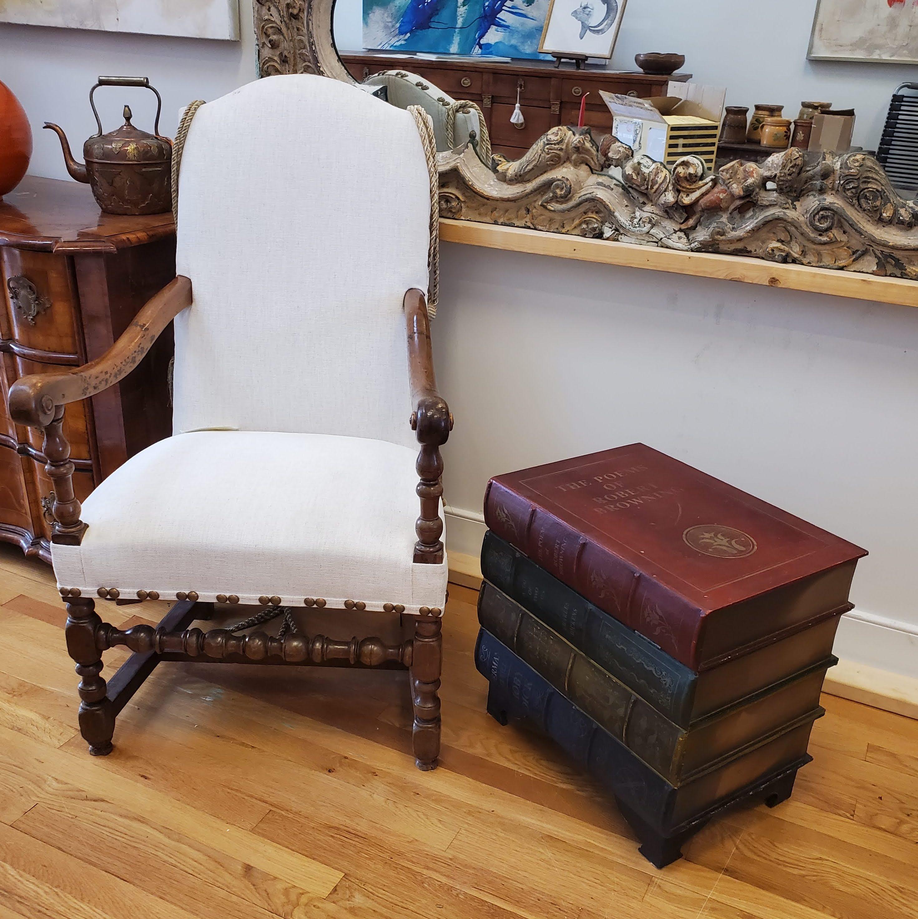 Late 19th Century English Leather Faux “Book” Table with Classic Book Titles For Sale 13
