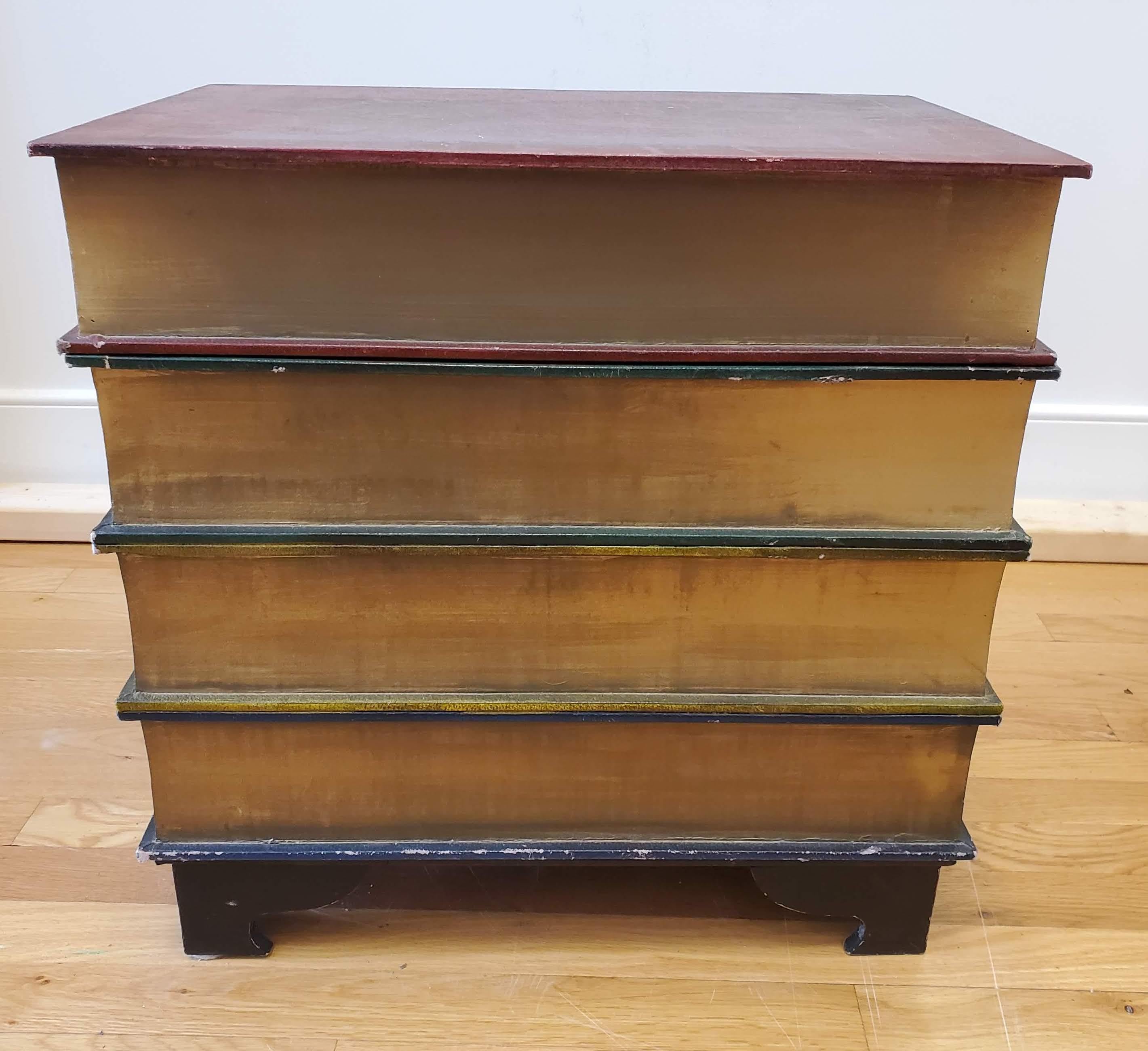 stacked books end table