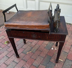 Late 19th Century English Leather & Mahogany Jockey Scale by W&T Avery Ltd