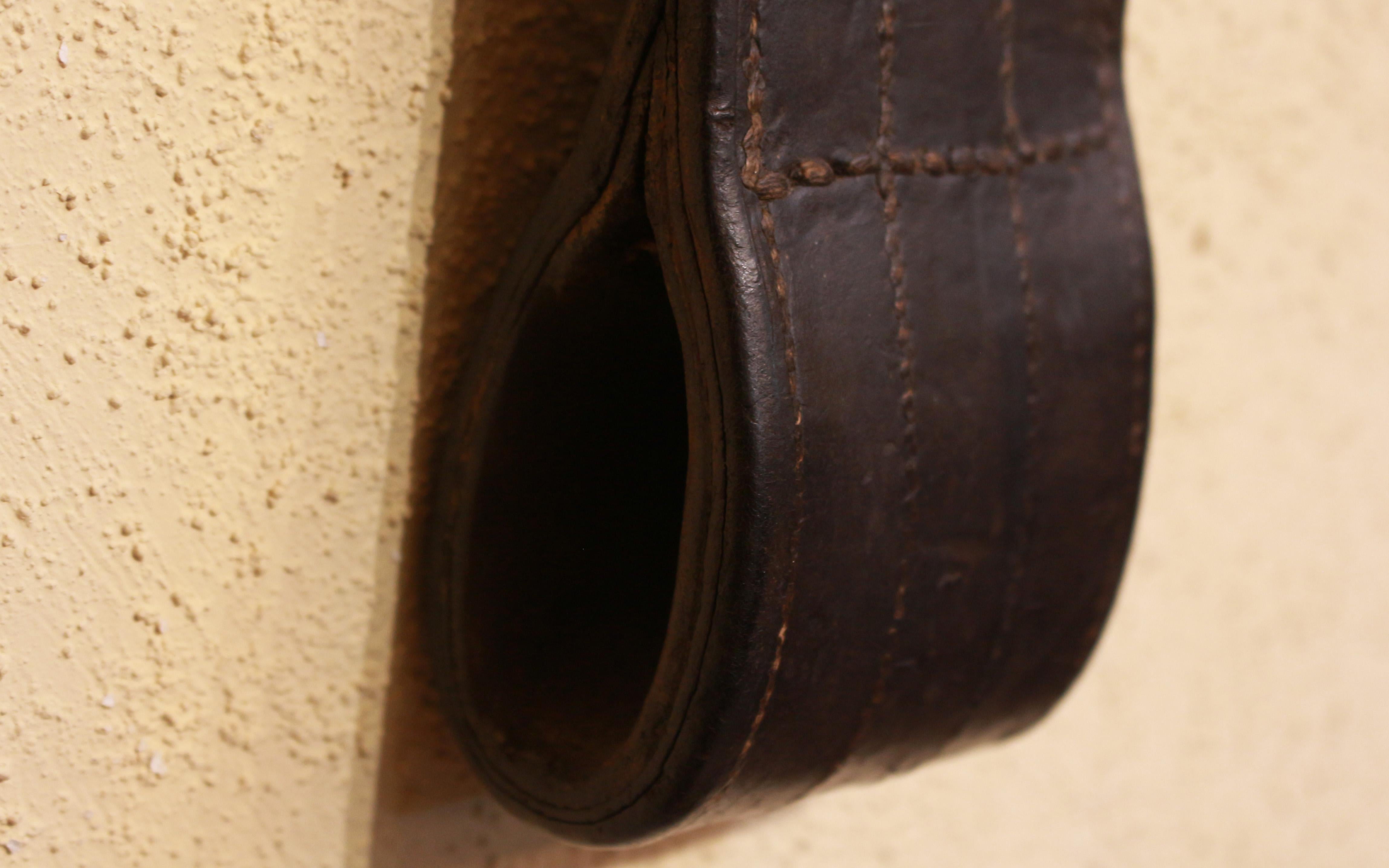 Late 19th Century English Long Leather Horse Strap For Sale 4