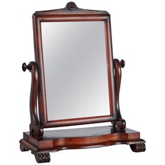 Antique Late 19th Century, English Mahogany Gentleman’s Shaving Mirror