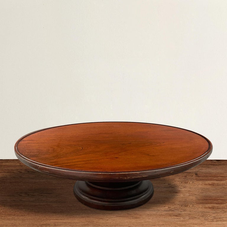 Late Victorian Late 19th Century English Mahogany Lazy-Susan For Sale