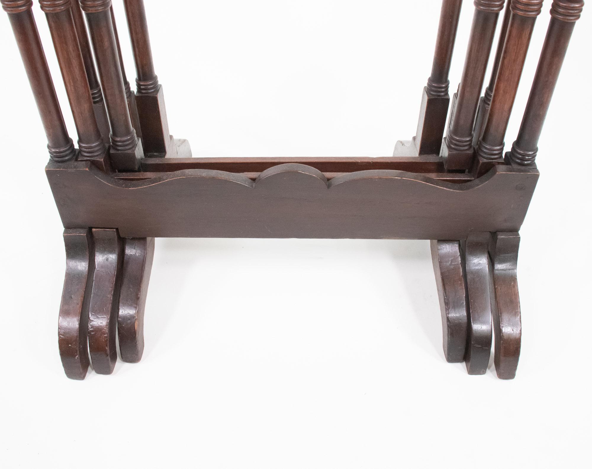 Late 19th Century English Mahogany Nest of Tables For Sale 7