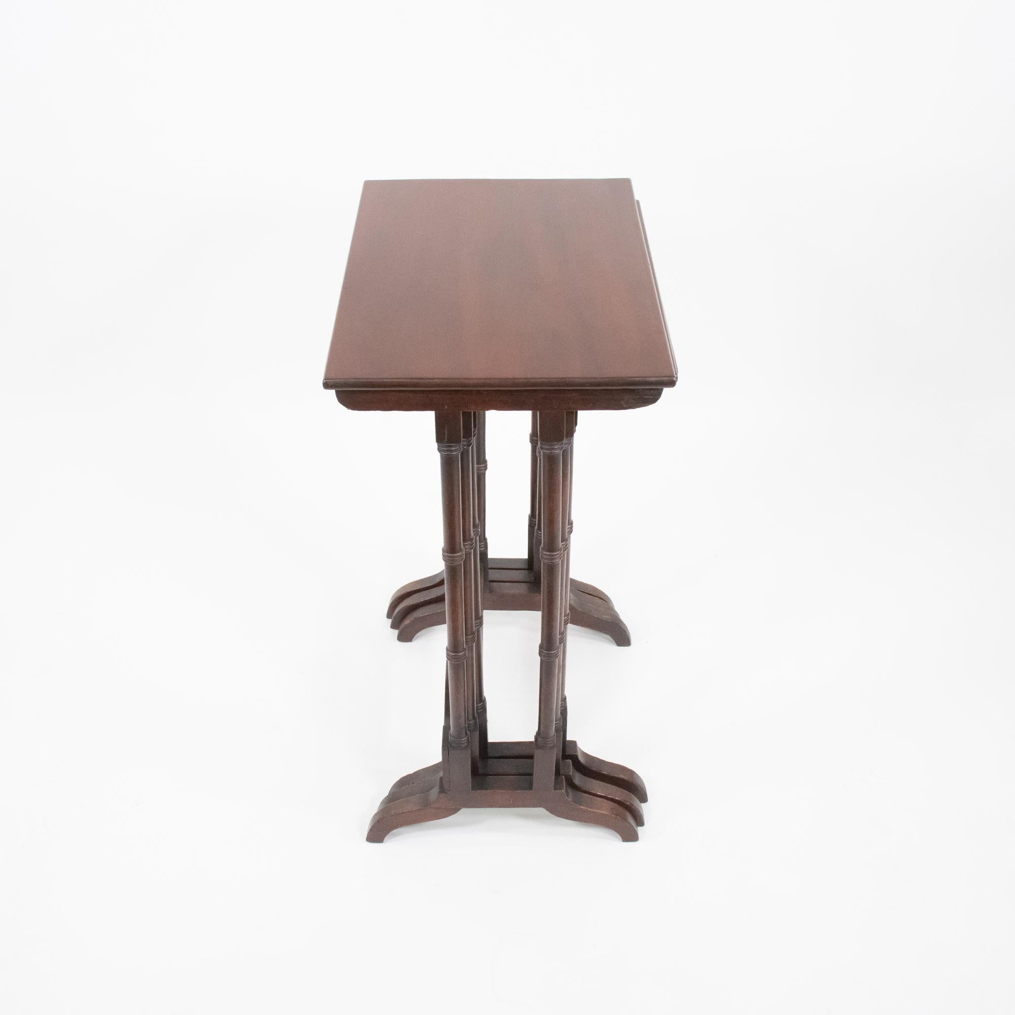 Late 19th Century English Mahogany Nest of Tables For Sale 9