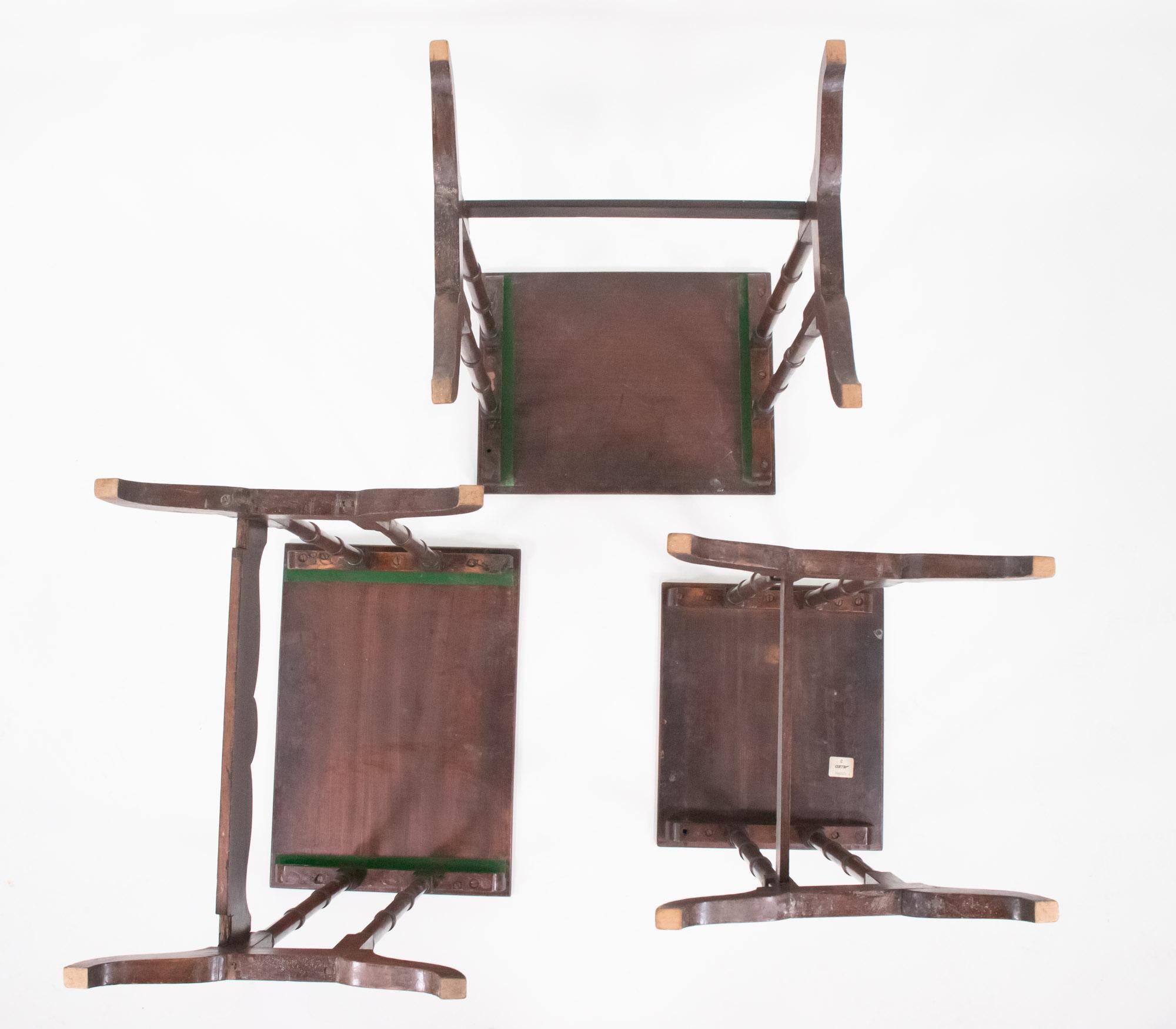 Late 19th Century English Mahogany Nest of Tables For Sale 3