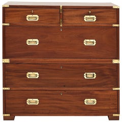 Late 19th Century English Military Campaign Chest of Drawers